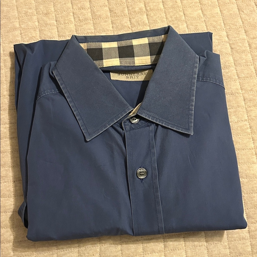 Burberry Blue Dress Shirt